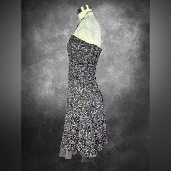 Tripp NYC Corset Gothic Brocade Lavender Strapless Tulle Dress - Picture 5 of 8